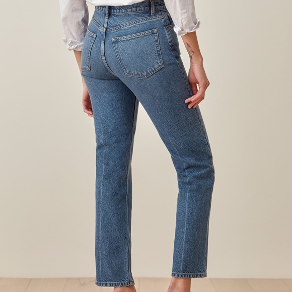 Reformation Cynthia High Rise Straight Jeans 24 - Picture 2 of 2